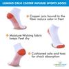 Lumino Cielo Copper Infused Sports Socks With Mild Compression for Feet, Arch, Ankle Support (S/M, White) view 2