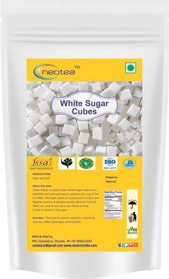 Neotea White Sugar Cubes, 300g Quick Dissolving, Mess-Free Sugar Cubes for Tea, Coffee, Beverages, Desserts & Cooking Convenient, Easy to Use for Daily Sweetening