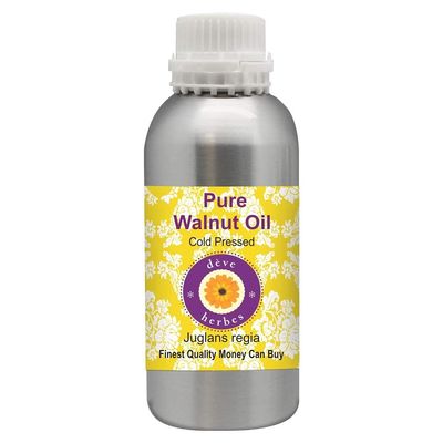 Deve Herbes Pure Walnut Oil (Juglans regia) | Cold Pressed | Natural | Undiluted | For Diluting Essential Oils | For Skin & Massage | Men & Women | 300ml