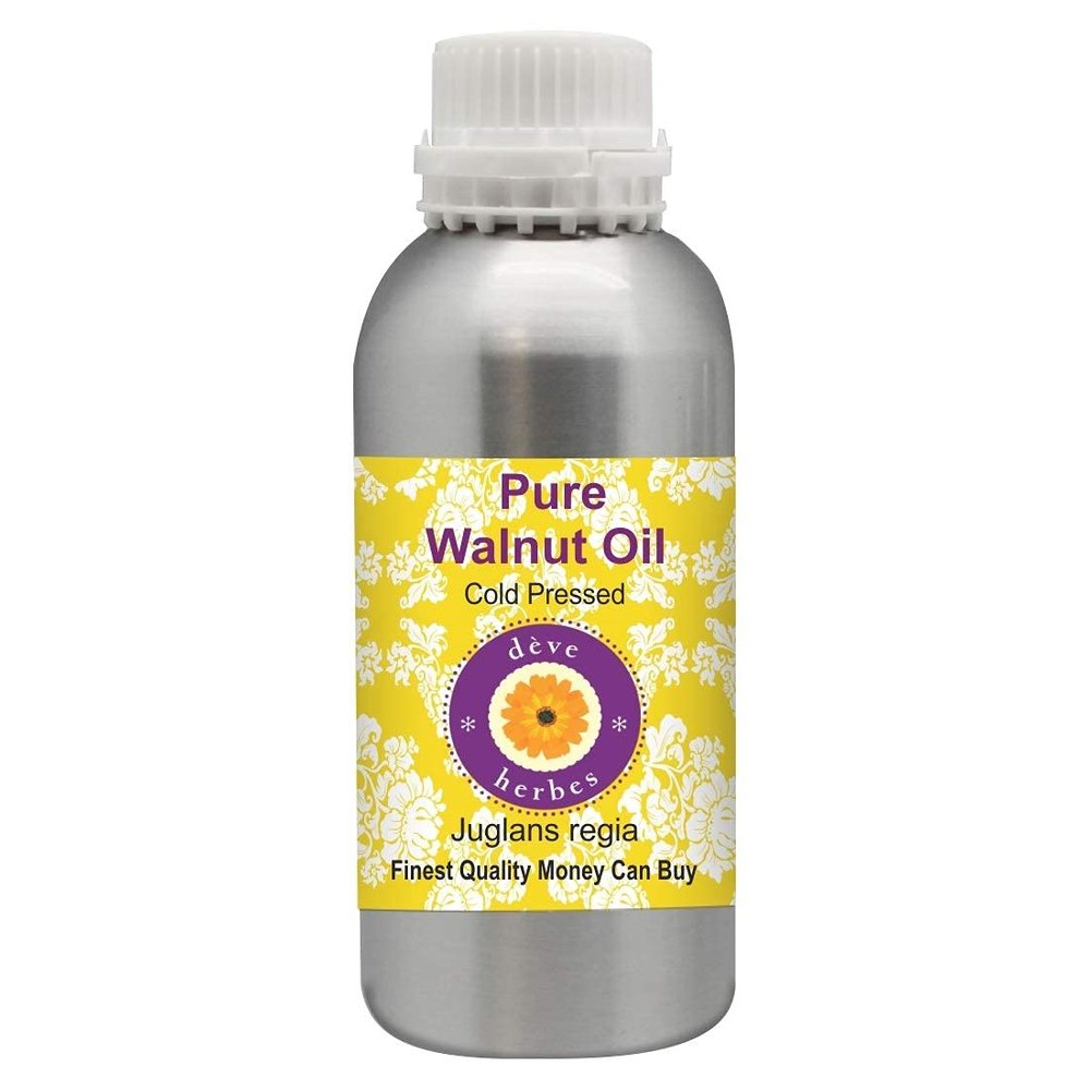 Deve Herbes Pure Walnut Oil (Juglans regia) | Cold Pressed | Natural | Undiluted | For Diluting Essential Oils | For Skin & Massage | Men & Women | 300ml