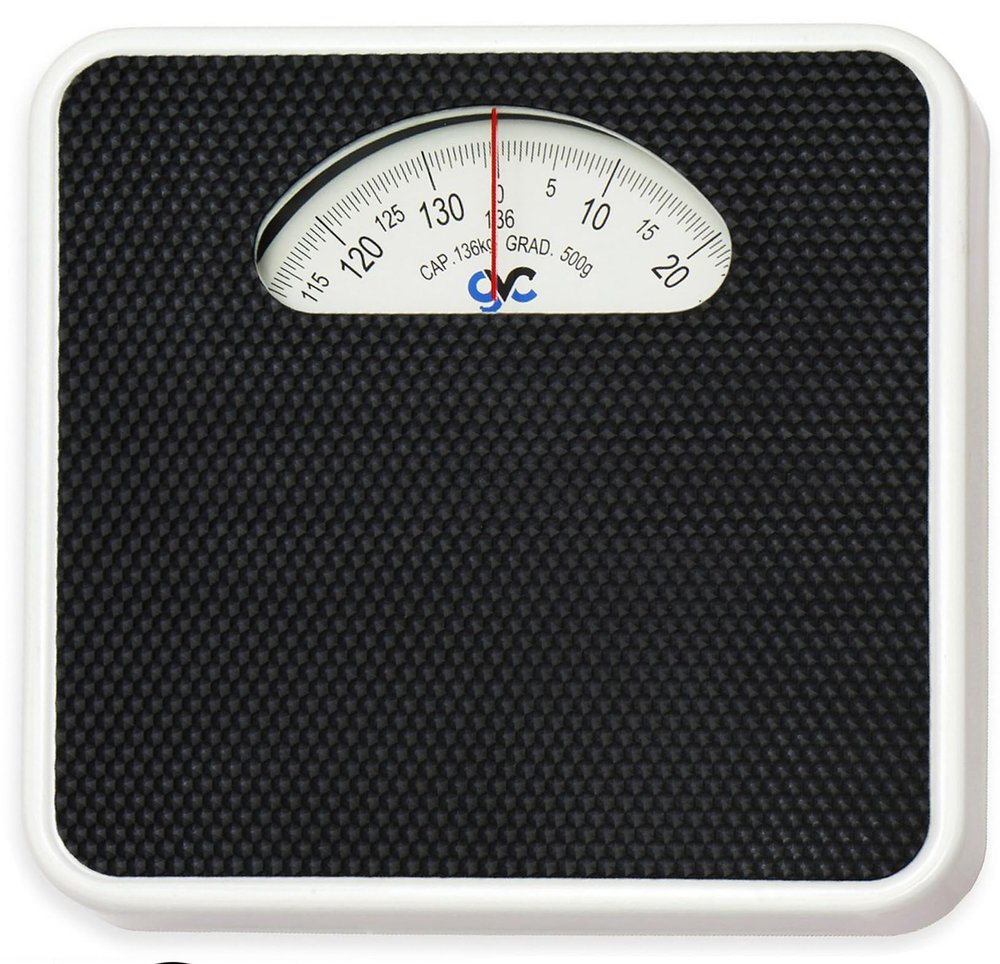 GVC Large Surface Iron Analog Weighing Scale (Black), 2 Kilograms