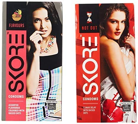 Skore Condoms - 20 Count (Flavours & Not Out)