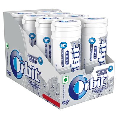 Orbit Sweetmint Sugar-Free Chewing Gum, Chewing Gums for Clean and Healthy Teeth, Pocket-Friendly & Easy to Carry Tube, 22g, Pack of 8