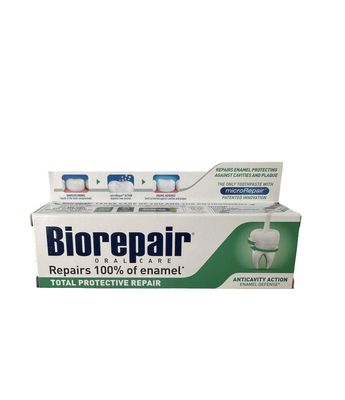 Biorepair: "Total Protective Repair" Toothpaste with microRepair, New Formula - 2.5 Fluid Ounce (75ml) Tubes (Pack of 2) [ Italian Import ]