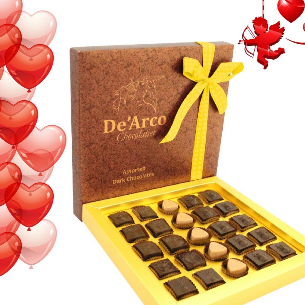 De'arco Chocolatier Sumptuous Divine Chocolates Valentine Gifts for Girlfriend, 328 Grams