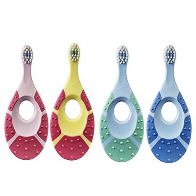 Jordan Step 1 Baby Toothbrush, 0-2 Years, Soft Bristles, BPA Free (4 Pack)