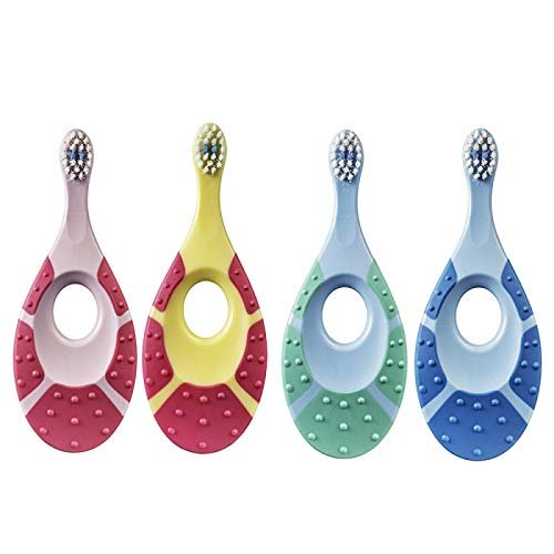 Jordan Step 1 Baby Toothbrush, 0-2 Years, Soft Bristles, BPA Free (4 Pack)