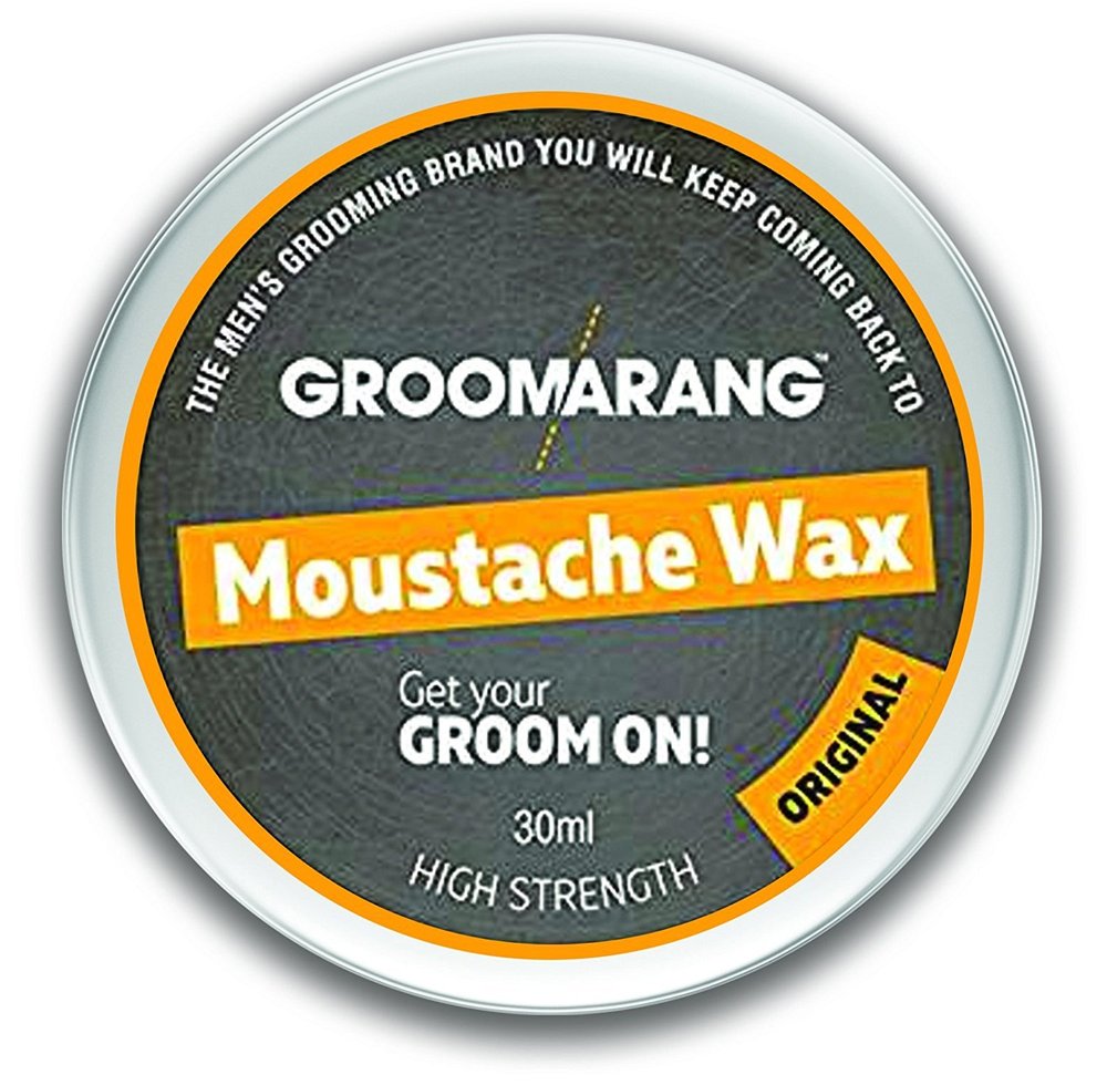 Groomarang Moustache & Beard Wax Extra Strong Original 100% Natural Hair Care Organic & Vegan 30ml (medium)