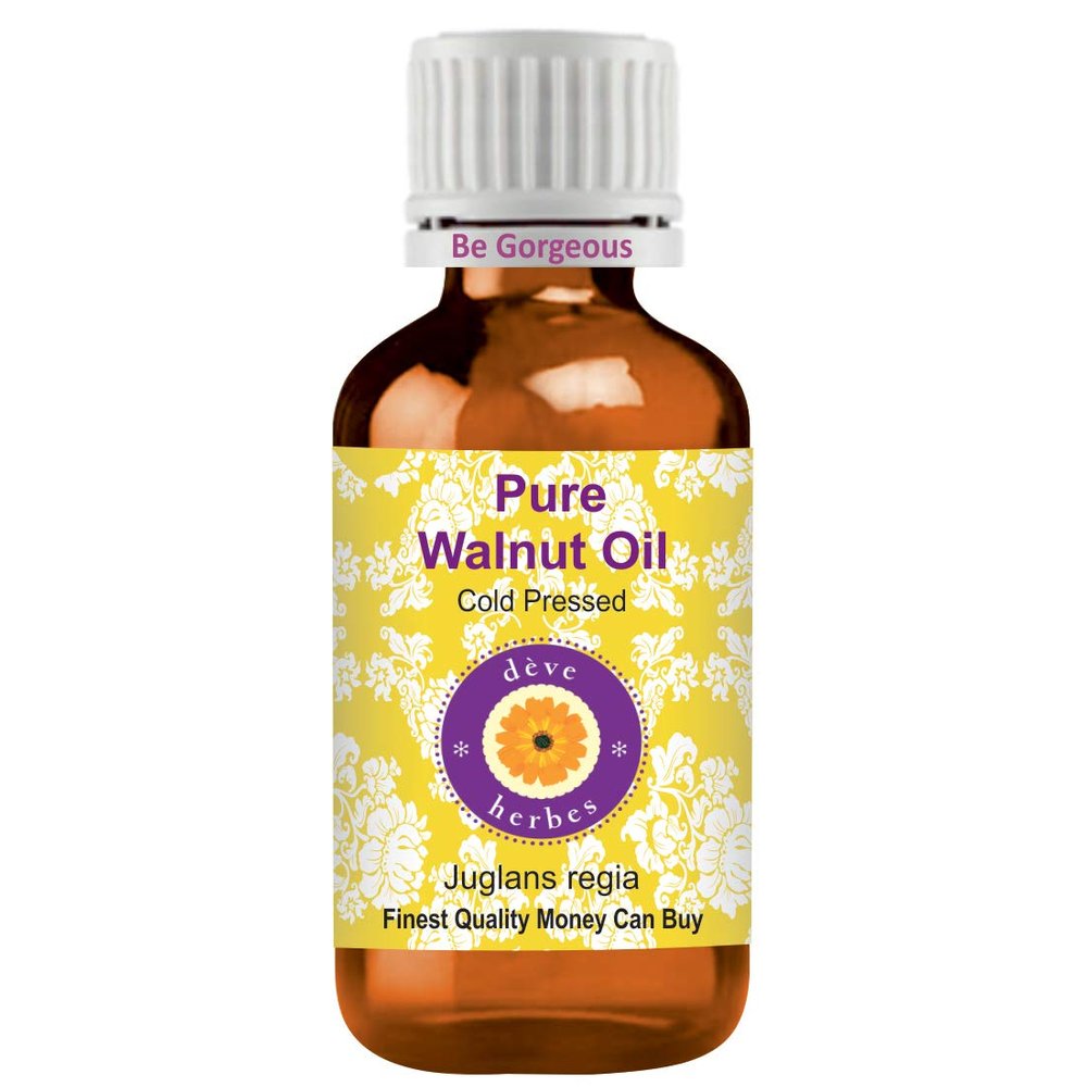 Deve Herbes Pure Walnut Oil (Juglans regia) | Cold Pressed | Natural | Undiluted | For Diluting Essential Oils | For Skin & Massage | Men & Women | 15ml