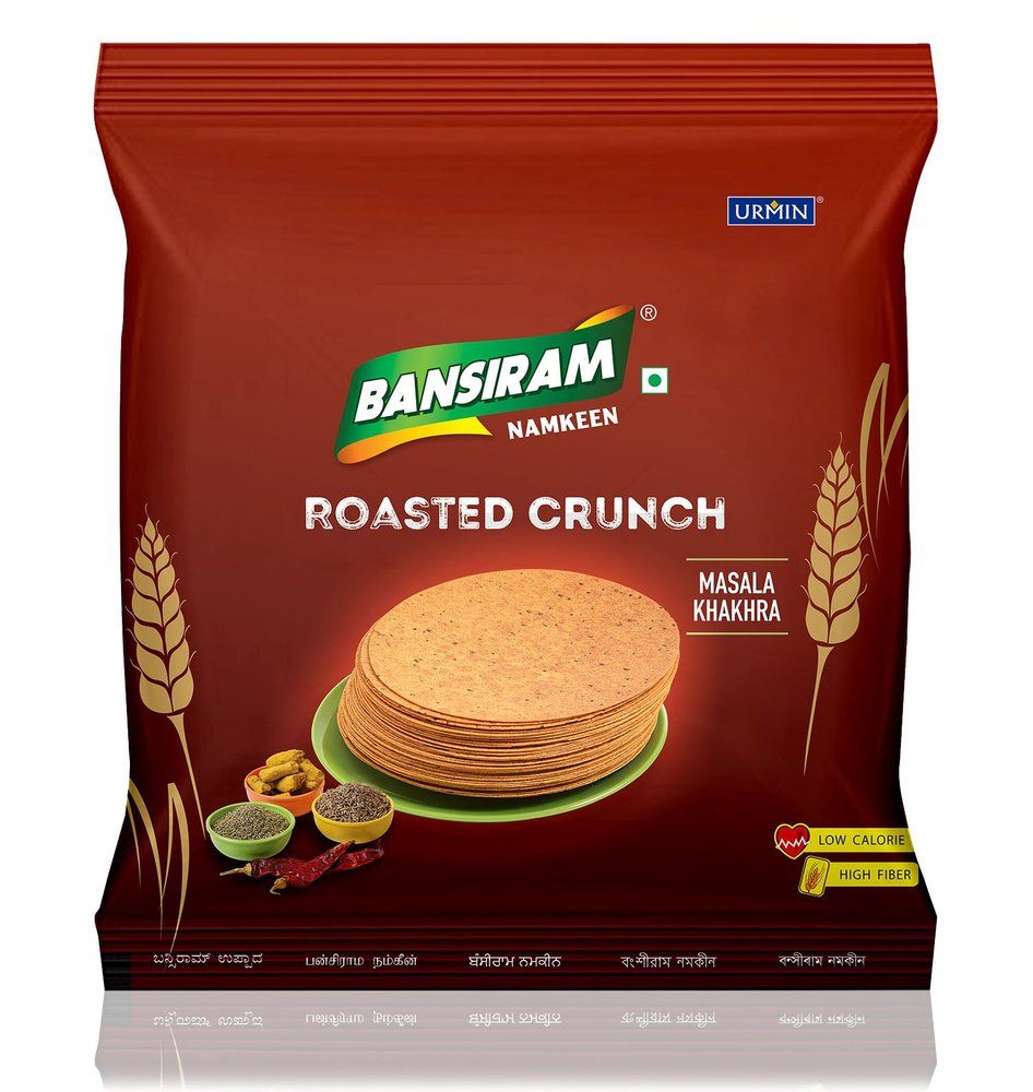 Bansiram Namkeen| Roasted Crunch Masala Khakhra| Delicious Tea Time Gujarati Snacks| Ready To Eat| Flavourful| Set of 2 - Each 180 g