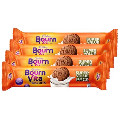 Hypercity Combo - Cadbury Cookies Bourn Vita Chocolate, 120g (Buy 3 Get 1, 4 Pieces) Promo Pack
