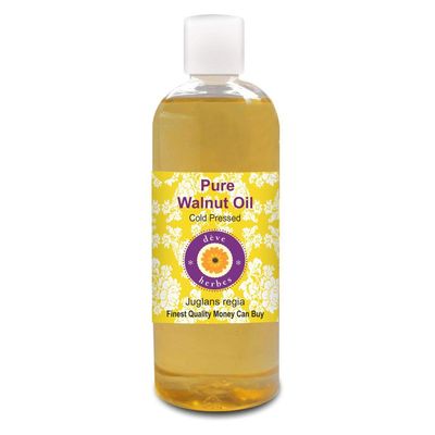 Deve Herbes Pure Walnut Oil (Juglans regia) | Cold Pressed | Natural | Undiluted | For Diluting Essential Oils | For Skin & Massage | Men & Women | 200ml
