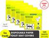 Gypsy Disposable Paper Toilet Seat Covers -125 Sheets (5 x 25) | Flushable & Nature Friendly | Travel Pack For Skin Protection In Unhygienic Public Toilets. view 2