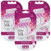 Pure Silk Premium Disposable Three Razor, 4 Count view 1