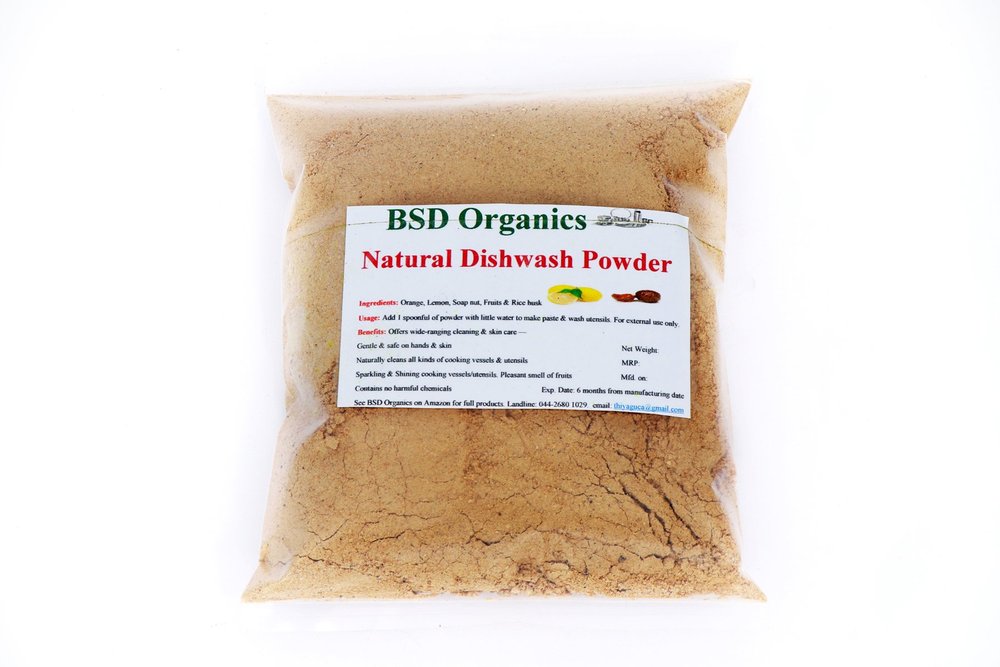 BSD Organics Natural Dish wash Cleaning Powder - 200 gm