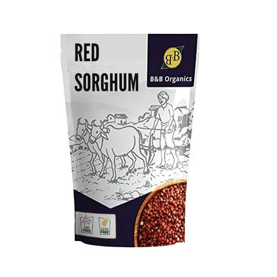 B&B Organics Red Sorghum(1 kg)/ Sivappu Cholam/Traditional Millet/Sirudhanyam