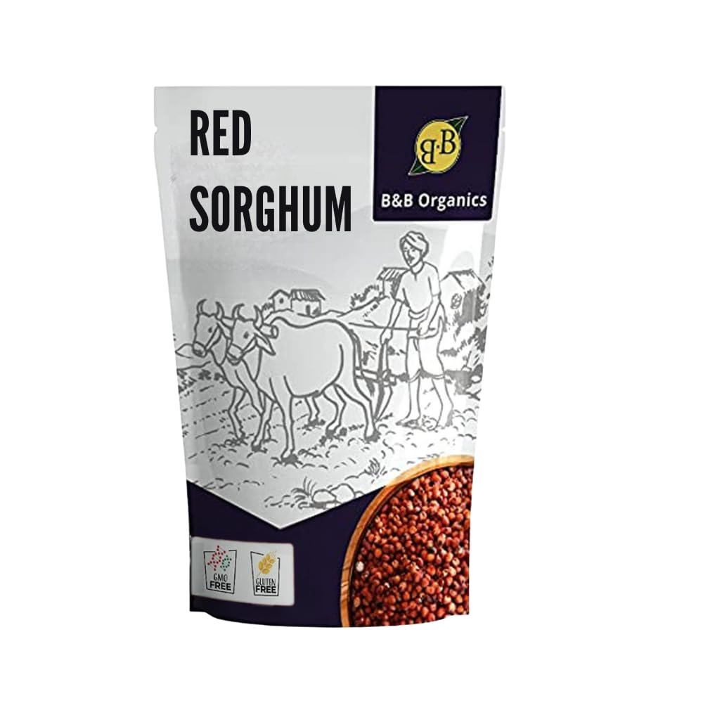 B&B Organics Red Sorghum(1 kg)/ Sivappu Cholam/Traditional Millet/Sirudhanyam