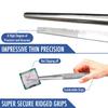Heavy Duty 12 inches Stainless Steel Tweezers Straight Tips All-purpose Forceps Tweezers Tongs and Comfortable Ridged Handle for Crafting Cooking Repairing General Purpose Medical and Beauty view 3