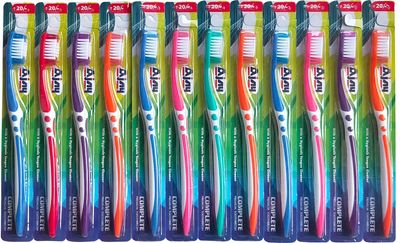 Ajay Plastic Complete Manual Toothbrush (Medium) - Set of 12