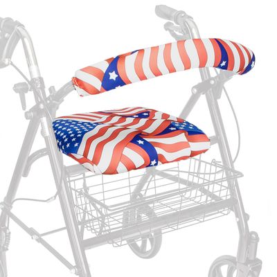 Top Glides "Stars & Stripes" Universal Rollator Walker Seat and Backrest Covers (Patriotic)