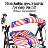Top Glides "Stars & Stripes" Universal Rollator Walker Seat and Backrest Covers (Patriotic) view 2