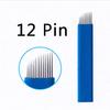 12 pin : Pinkiou 50 Pcs Microblading Blade Permanent Makeup Manual Eyebrow Tattoo Needle Pin Bevel (12Pin) view 2