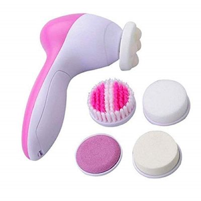 5 In 1 Electric Wash Face Machine Facial Cleaner Body Brush Softening Massage Mini Skin Brush Massager