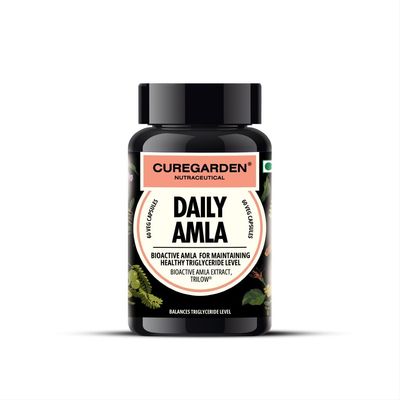 Curegarden Daily Amla Capsules - Maintain Overall Health and Wellness - Bioactive Amla Supplement for Active Lifestyle - Soy/Dairy/Gluten Free - Ideal for Daily Use - 60 Capsules