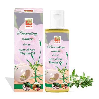 AOS Products 100% Pure Thyme Oil - 60 ml | Thyme Essential Oil | Thymus Vulgaris Essential oil | Steam Distilled |