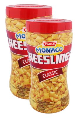 Parle Food World Combo - Monaco Cheeselings Classic, 150G (Pack of 2) Promo Pack
