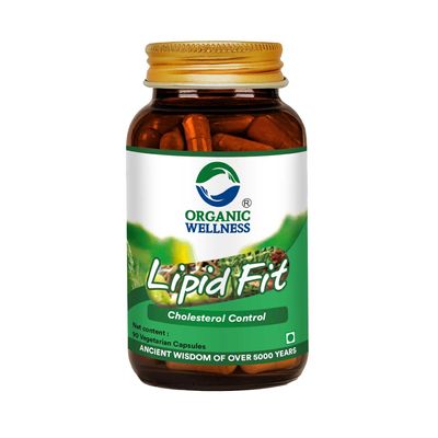 Organic Wellness Lipid Fit Capsule Supports Cholesterol Control & Helps to Healthy Cardio Vascular | Immunity Blood Sugar Control With Arjuna, Ashwagandha, Harjor - 90 N Vegetarian Capsules