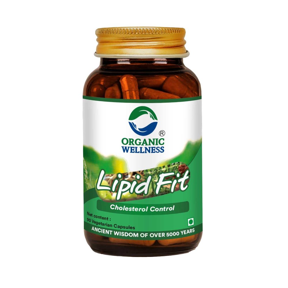 Organic Wellness Lipid Fit Capsule Supports Cholesterol Control & Helps to Healthy Cardio Vascular | Immunity Blood Sugar Control With Arjuna, Ashwagandha, Harjor - 90 N Vegetarian Capsules
