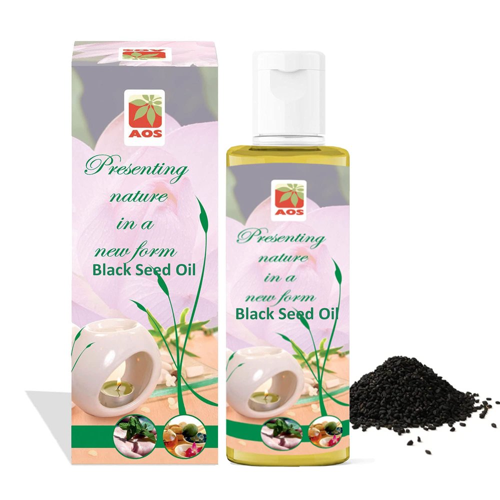 AOS Black Seed (Kalonji) Oil - 100% Cold Pressed | Pure & Organic | Black Seed Oil | Black Seed Essential Oil | Kalonji Oil | Thymoquinone - 60ml |