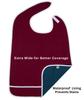 Adult Bibs, Clothing Protector- Absorbent, Waterproof. Keeps Mealtime Neat.(WIDE) view 2