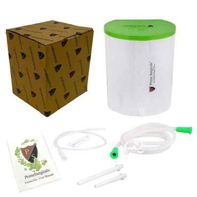 PrimeSurgicals Enema PVC can/Kit for Home use with user Manual
