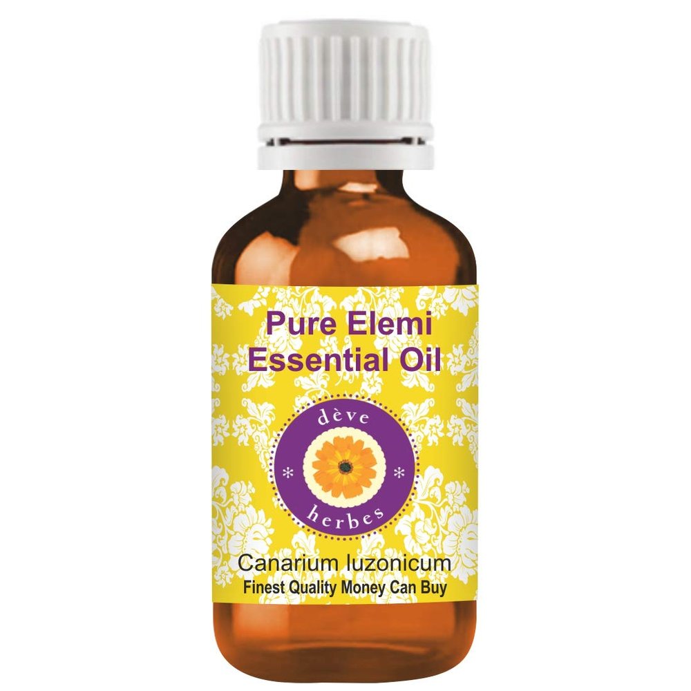 Deve Herbes Elemi Essential Oil (Canarium luzonicum) Pure | Non-Sticky | Non-greasy | Lightweight | Men & Women | All Skin Types | Steam Distilled 10ml