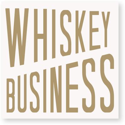 C.R. Gibson TW4-18854 Whiskey Business' Beverage and Cocktail Napkins, 20pc, 5" W x 5" L, White