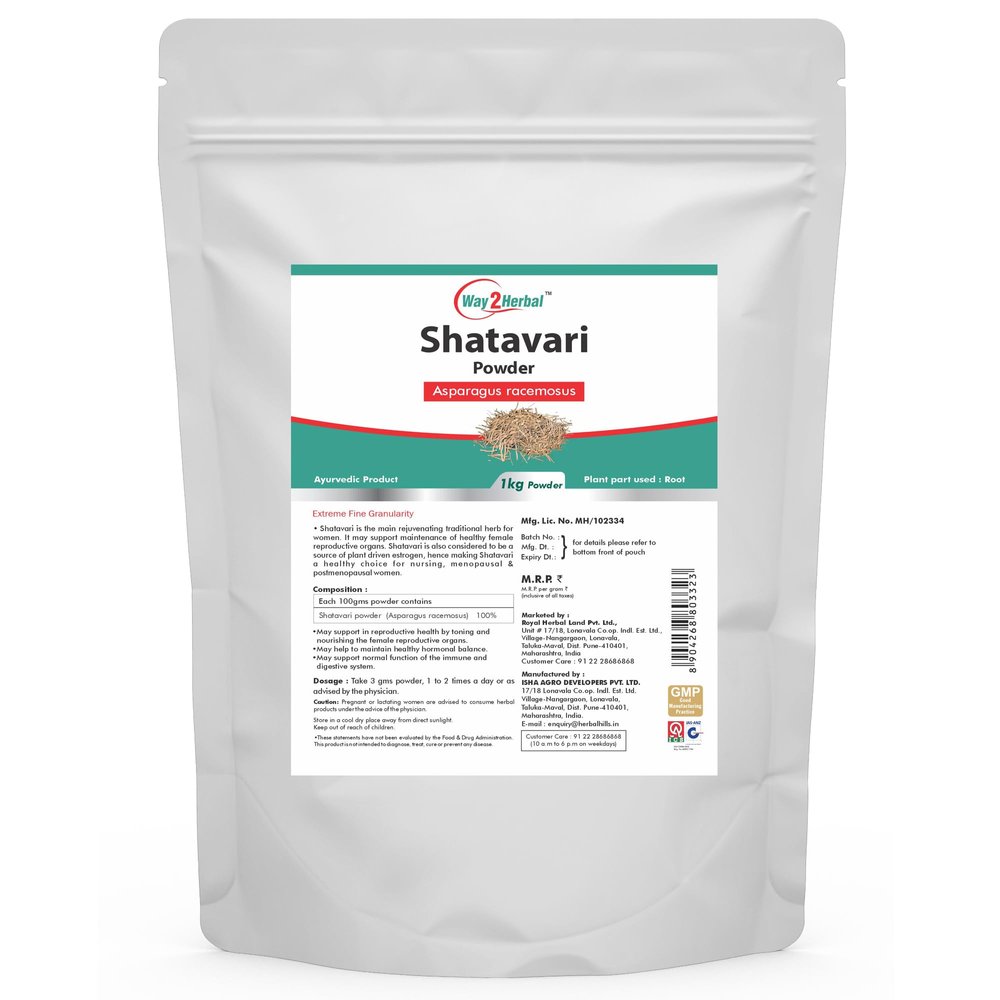 Way2Herbal Shatavari Root Powder (1 Kg Pack of 1)