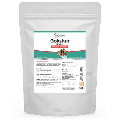 Way2Herbal Gokshur Powder 1 Kg (1 Kg Pack of 1)