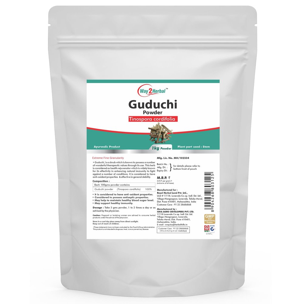 Way2Herbal Guduchi Giloy Powder (1 Kg Pack of 1)