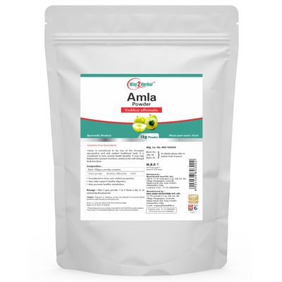 Way2Herbal Amla Powder Indian Gooseberry Powder for Immunity Hair & Skin - 1kg