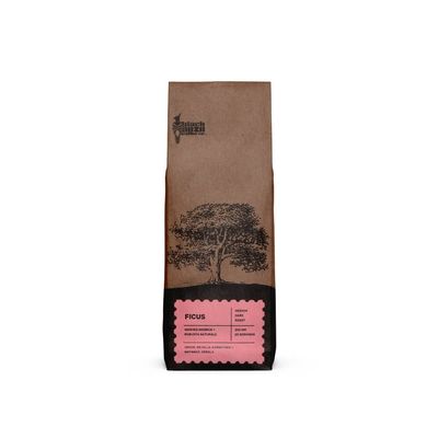 Black Baza Coffee, Ficus, Medium-Dark Roast, Freshly Roasted, Organic, Blend of Arabica & Robusta (Whole Beans, 500 grams)