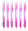 Alluring Ombre Bright Pink & Light Blue Tweezers view 2