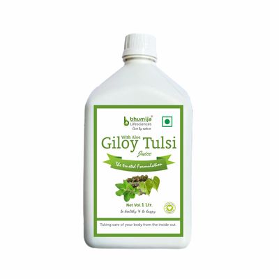 Bhumija Lifesciences Giloy Tulsi Juice Immunity Booster Natural Juice (Sugar Free) 1 Ltr