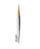 Alluring Chrome with Gold Tip Tweezers for Eyelash Extension - Straight view 1
