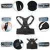 10PCS Magnets Back Support Belt for Posture Correction and Back Pain Support - UNISEX by Aofit (L, Black) view 3