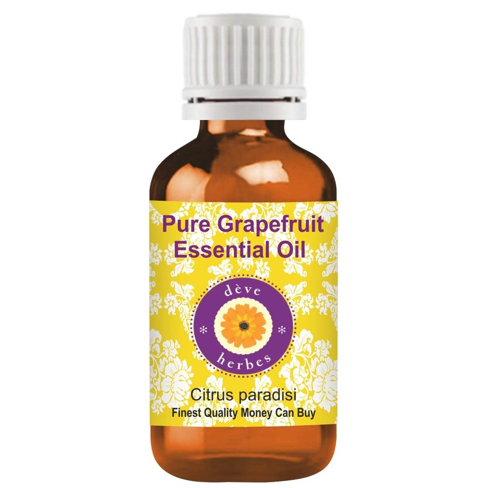 Deve Herbes Grapefruit Essential Oil (Citrus paradisi) Pure | Non-Sticky | Non-greasy | Lightweight | Men & Women | All Skin Types | Steam Distilled 100ml