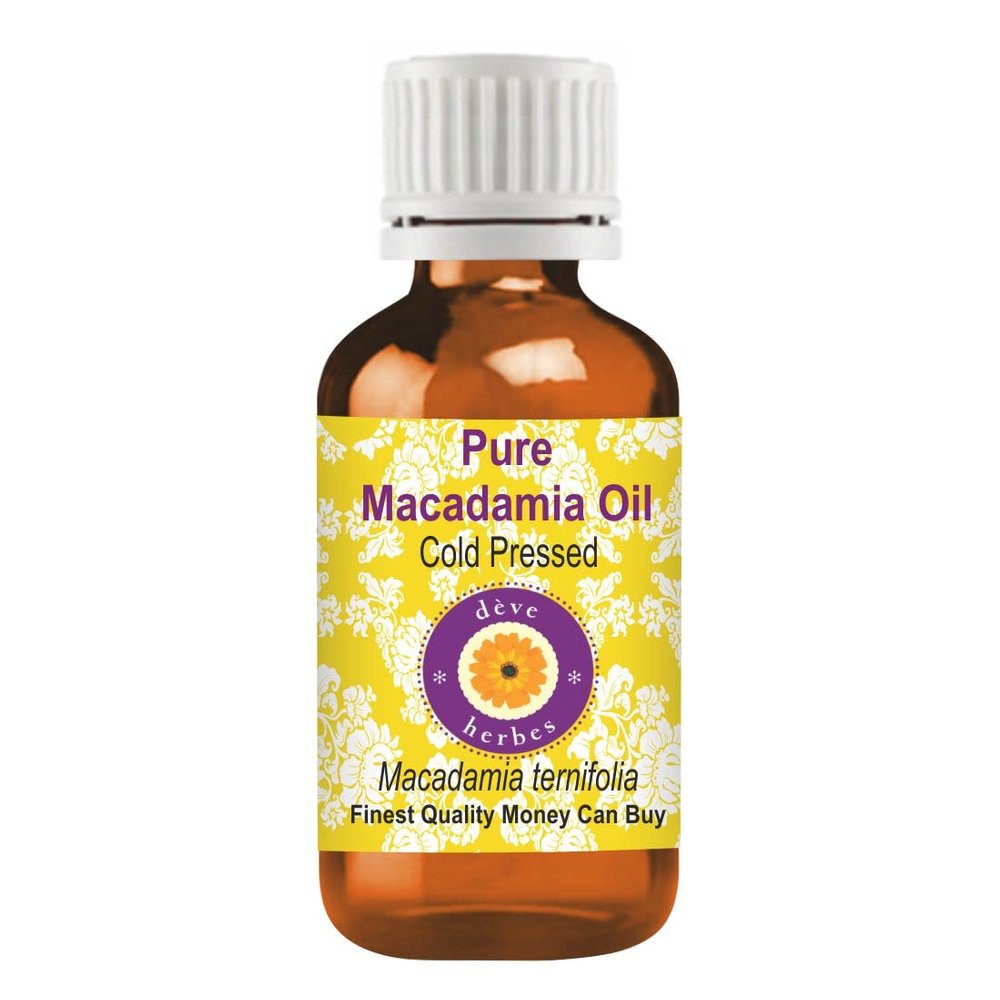Deve Herbes Pure Macadamia Oil (Macadamia ternifolia) | Cold Pressed | Natural | Undiluted | For Diluting Essential Oils | For Skin & Massage | Men & Women | 15ml