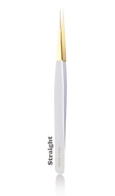 Alluring White with Gold Tip Tweezers for Eyelash Extension