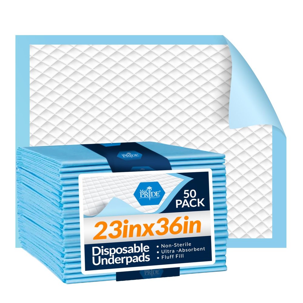 Mepride Disposable underpads, 23 X 36, 45 Gram, 50 Count